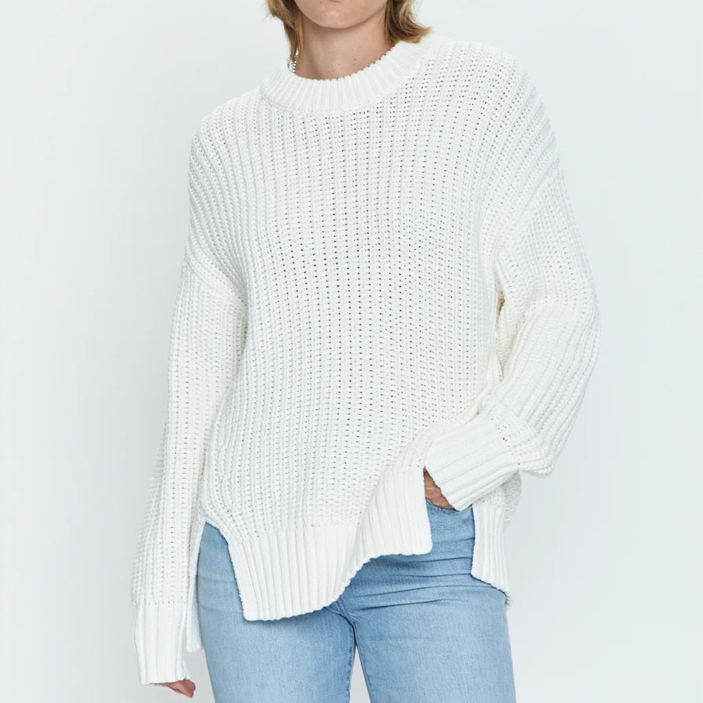 Pistola HELENE SPLIT HEM SWEATER IN ECRU
